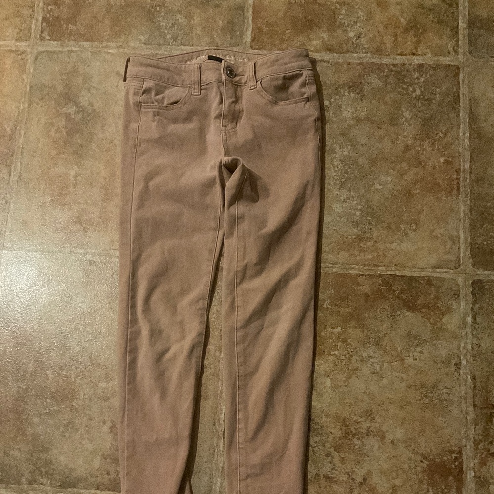 American Eagle outfitters 360 superstretch Jeggings PINK/MAUVE SIZE 0